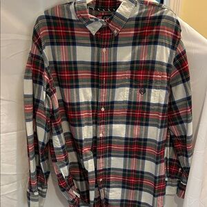 Chaps Red and Blue Plaid Casual Shirt